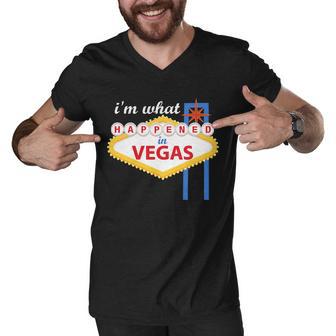 Im What Happened In Vegas Tshirt Men V-Neck Tshirt - Monsterry UK