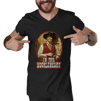 Im Your Huckleberry Say When Doc Holiday Men V-Neck Tshirt - Monsterry CA