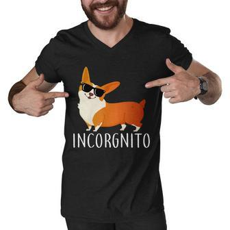 Incorgnito Corgi Dog Men V-Neck Tshirt - Monsterry DE