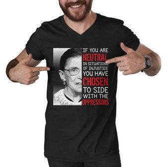 Injustice Ruth Bader Ginsburg Notorious Rbg Quote Men V-Neck Tshirt - Monsterry