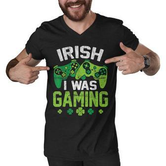 Irish I Was Gaming Funny St Patricks Day Gamer Boys Men Gift Men V-Neck Tshirt - Thegiftio UK