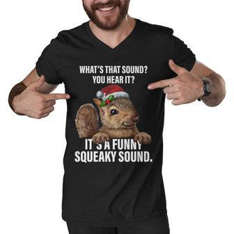 Its A Funny Squeaky Sound Christmas Squirrel Men V-Neck Tshirt - Monsterry DE