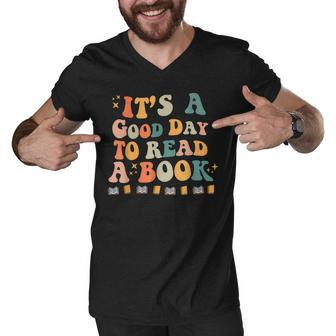 Its A Good Day To Read Book Funny Library Reading Lovers Men V-Neck Tshirt - Thegiftio UK