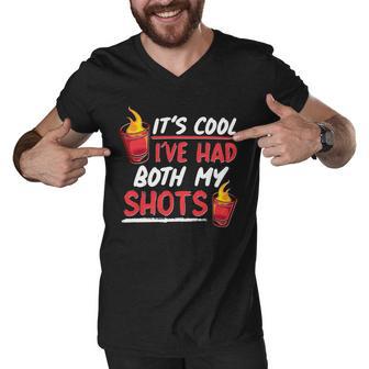 Its Cool Ive Had Both My Shots Flaming Drinks Tshirt Men V-Neck Tshirt - Monsterry UK