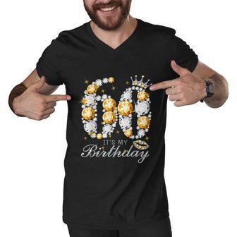 Its My 60Th Birthday Queen 60 Years Old Shoes Crown Diamond Men V-Neck Tshirt - Monsterry