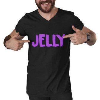 Jelly Matching Men V-Neck Tshirt - Monsterry UK