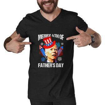 Joe Biden Confused Merry Fourth Of July Men V-Neck Tshirt - Monsterry AU