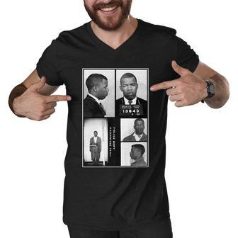 John Lewis Mug Shots Civil Rights Leader Tshirt Men V-Neck Tshirt - Monsterry