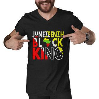 Juneteenth Black King Emancipation Day Melanin Black Pride Gift Men V-Neck Tshirt - Monsterry AU