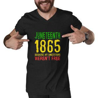Juneteenth Freedom Day African American June 19Th 1865 Graphic Design Printed Casual Daily Basic Men V-Neck Tshirt - Thegiftio UK