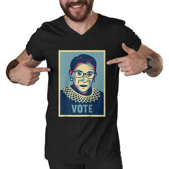 Jusice Ruth Bader Ginsburg Rbg Vote Voting Election Men V-Neck Tshirt - Monsterry