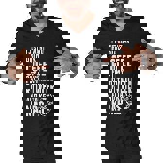 Just Want Drink Coffee Rottweiler Dog Take Naps Men V-Neck Tshirt - Thegiftio
