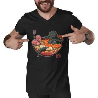 Kaiju Lava Ramen Men V-Neck Tshirt - Monsterry CA