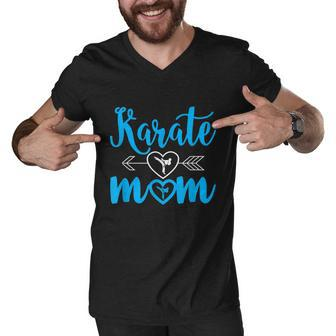 Karate Mom Funny Proud Karate Mom Graphic Design Printed Casual Daily Basic Men V-Neck Tshirt - Thegiftio UK