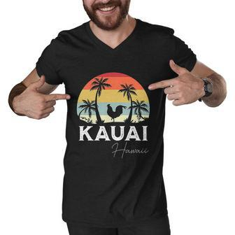Kauai Hawaii Chicken Lover Souvenir Gift Men V-Neck Tshirt - Thegiftio UK