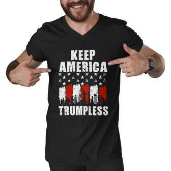 Keep America Trumpless Anti Donald Trump Men V-Neck Tshirt - Monsterry AU