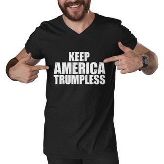 Keep America Trumpless Gift Keep America Trumpless Gift Men V-Neck Tshirt - Monsterry DE