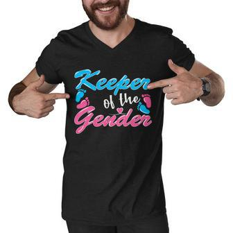 Keeper Of The Gender Baby Reveal Party Men V-Neck Tshirt - Monsterry UK
