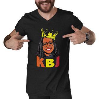 Ketanji Brown Jackson Retro Kbj Crown Tshirt Men V-Neck Tshirt - Monsterry UK