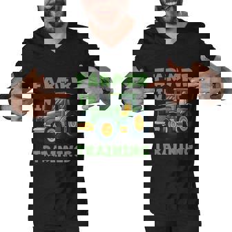 Kids Funny Tractor Boy Farmer In Training Gift Graphic Design Printed Casual Daily Basic Men V-Neck Tshirt - Thegiftio