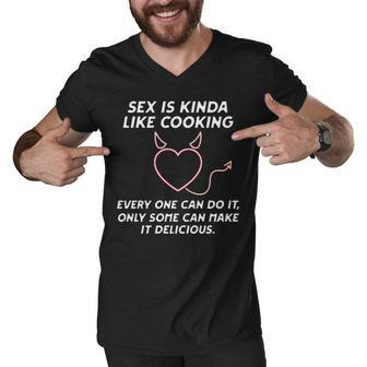 Kinda Like Cooking Men V-Neck Tshirt - Seseable