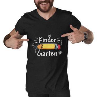 Kindergarten Back To School Pencil 100 Days Of School Men V-Neck Tshirt - Monsterry AU