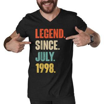 Legend Since July 1998 - 24 Year Old Gift 24Th Birthday Men V-Neck Tshirt - Seseable