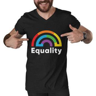 Lgbt Equality Rainbow Pride Month Men V-Neck Tshirt - Monsterry