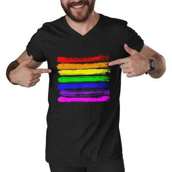 Lgbt Gay Pride Flag Shirt Gay Pride 2022 Graphic Design Printed Casual Daily Basic Men V-Neck Tshirt - Thegiftio UK