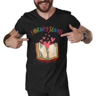 Library Squad Librarian Bookworm Book Lover V3 Men V-Neck Tshirt - Thegiftio UK