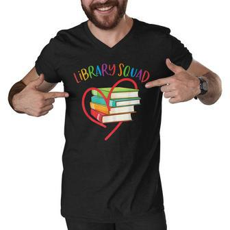 Library Squad Librarian Bookworm Book Lover V4 Men V-Neck Tshirt - Thegiftio UK