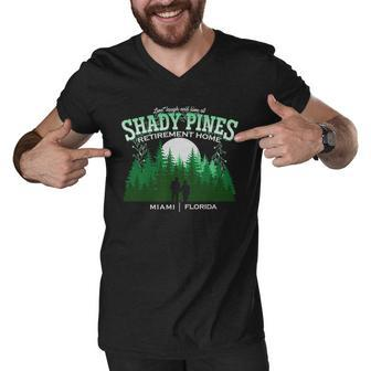 Live Laugh And Love At Shady Pines Retirement Home Miami Florida Men V-Neck Tshirt - Monsterry