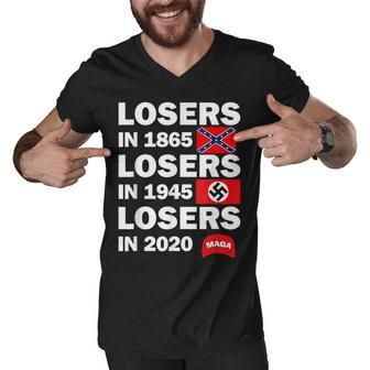 Losers In 1865 Losers In 1945 Losers In 2020 Men V-Neck Tshirt - Thegiftio UK