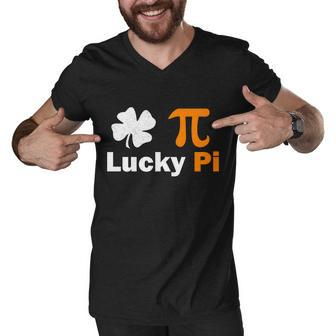 Lucky Pi St Patricks Day Clover T-Shirt Graphic Design Printed Casual Daily Basic Men V-Neck Tshirt - Thegiftio UK
