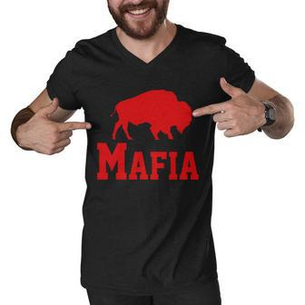 Mafia Buffalo Fan Tshirt Men V-Neck Tshirt - Monsterry