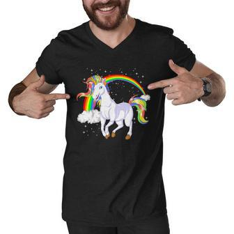 Magical Unicorn V2 Men V-Neck Tshirt - Monsterry UK