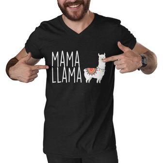 Mama Llama Logo Tshirt Men V-Neck Tshirt - Monsterry