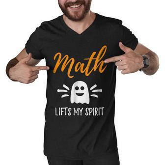 Math Lifts My Spirit School Teacher Halloween Gift Men V-Neck Tshirt - Thegiftio UK