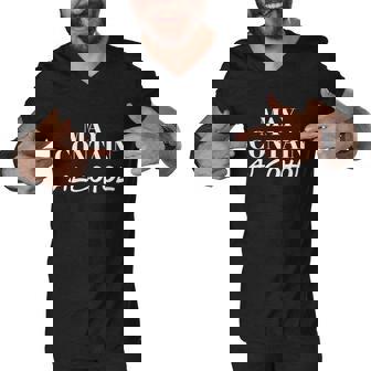 May Contain Alcohol Funny Saying Men V-Neck Tshirt - Thegiftio