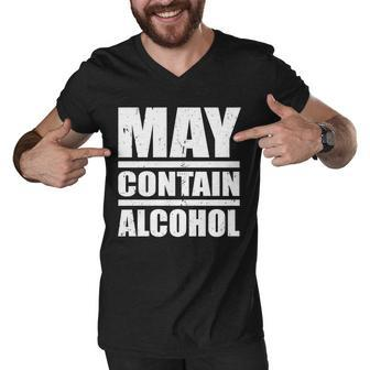 May Contain Alcohol Tshirt Men V-Neck Tshirt - Monsterry DE