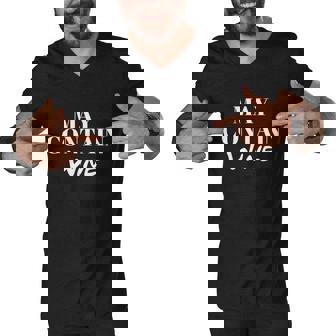 May Contain Wine Funny Saying Men V-Neck Tshirt - Thegiftio