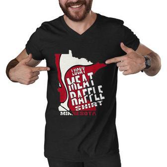 Meat Raffles Minnesota Meat Drawing Men V-Neck Tshirt - Monsterry