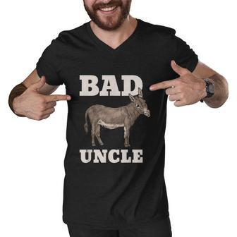 Mens Badass Uncle Funny Pun Cool Men V-Neck Tshirt - Monsterry CA