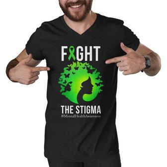 Mental Health Fight The Stigma Tshirt Men V-Neck Tshirt - Monsterry