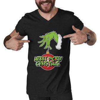 Merry FCkin Christmas Tshirt Men V-Neck Tshirt - Monsterry UK