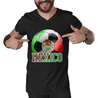 Mexico Soccer Logo Men V-Neck Tshirt - Monsterry UK