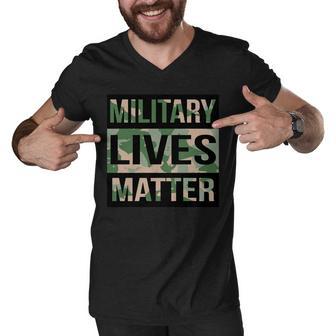 Military Lives Matter Men V-Neck Tshirt - Monsterry CA