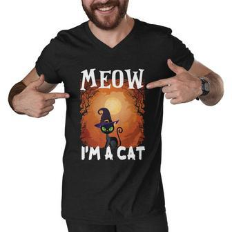 Moew Im A Cat Halloween Quote Men V-Neck Tshirt - Monsterry AU