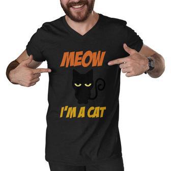 Moew Im A Cat Halloween Quote Men V-Neck Tshirt - Monsterry AU