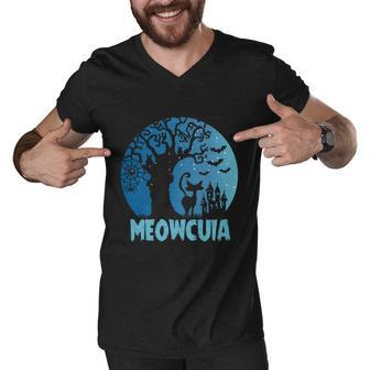 Moewcuia Cat Halloween Quote Men V-Neck Tshirt - Monsterry AU